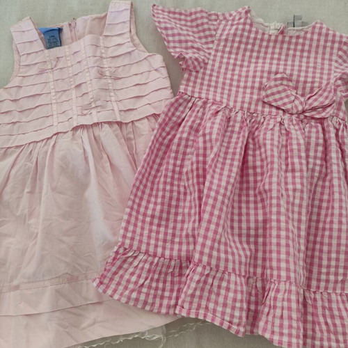 Pink summer dresses pack of 2 for toddler girl 18-24 months, like new