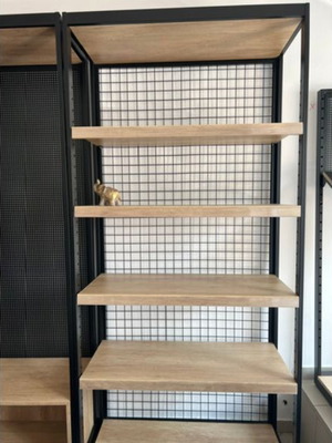 Metal Wall Composition like new, perforated sheet furniture and reinforced shelves