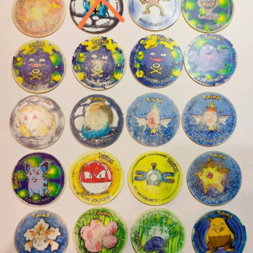 Pokémon Tazo Set 28 used with rare holo3D pieces