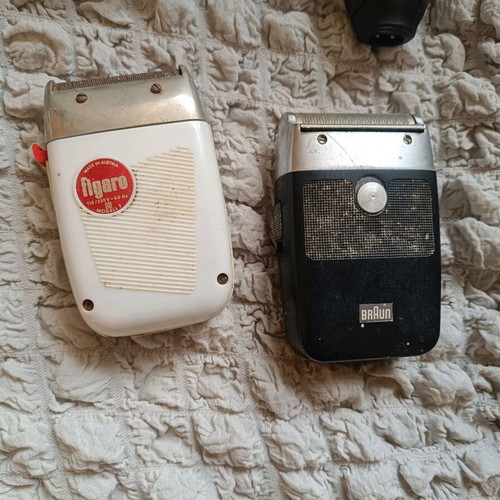 Vintage Braun Philips Figaro and WFE Fusselboy shavers used, pack of 4