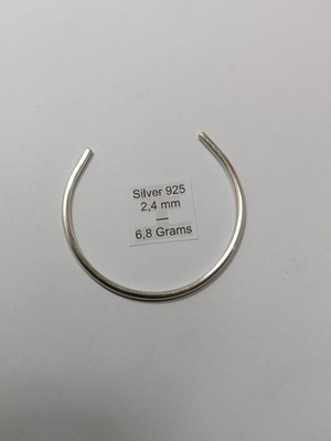 Silver Wire 925 Sterling Solid 2.4 mm Diameter 13.5 cm Length Like New
