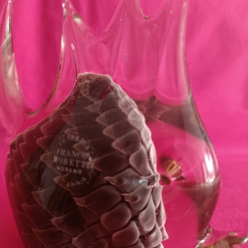 Murano vintage glass tropical fish sculpture by Franco Moretti like new
