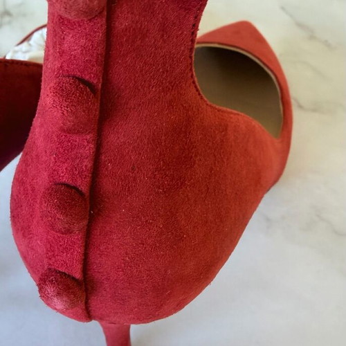 Nine West women's suede pump new, red, size 38.5