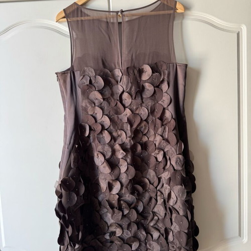 Caren Millen silk dress brown like new