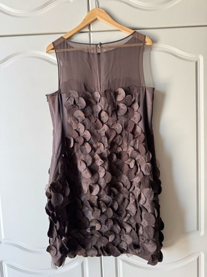 Caren Millen silk dress brown like new