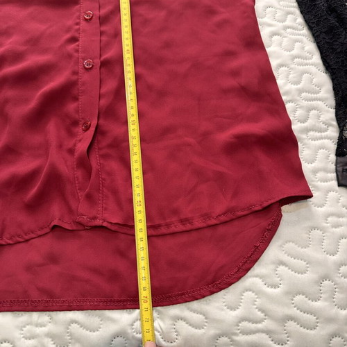 Bordeaux Shirt with Lace and Leather like new, made in Italy