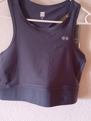 HEMA elastic sports bra new, dark grey, size M