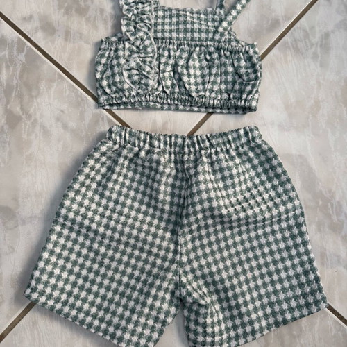 Girls' set for 3-year-old like new, white and green