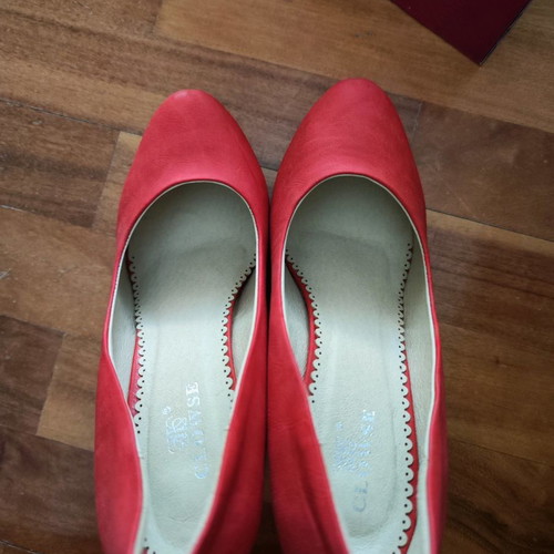 High heels used, size 40, pink suede pumps