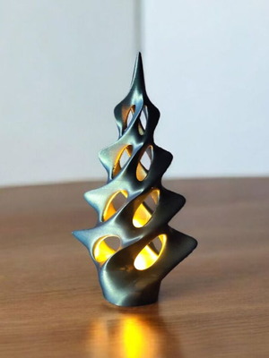 Modern decorative tree 25cm with LED tealight custom order
