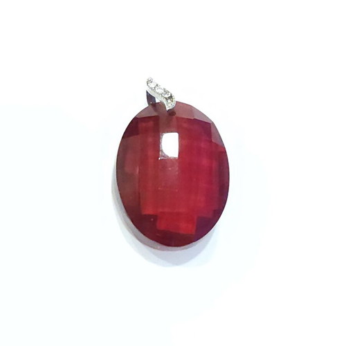 Pendant with red stone Swarovski type like new