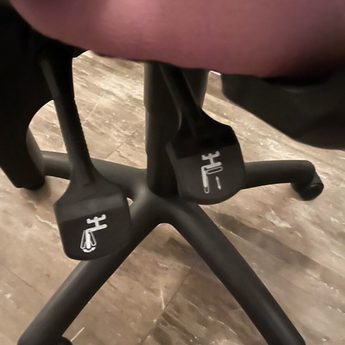 Student office chair refurbished with adjustable height and backrest