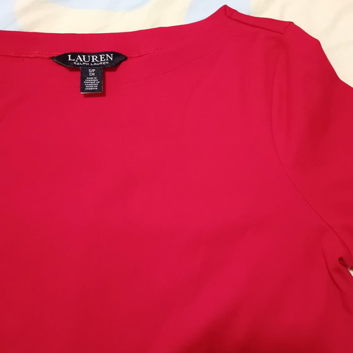 Lauren Ralph Lauren women's red 3/4 sleeve blouse, small