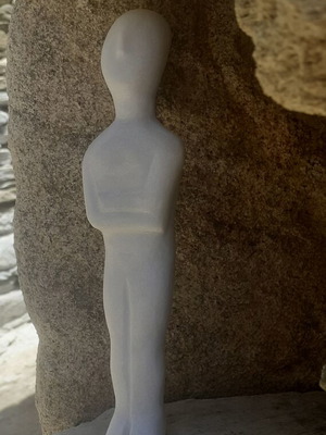 Cycladic idol traditionally carved from Greek marble