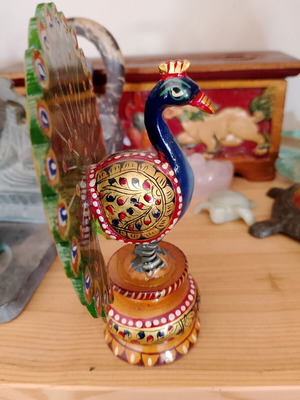 Wooden peacock like new