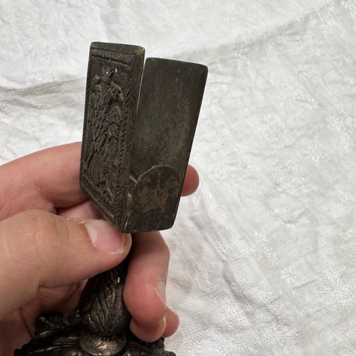 Base for objects used, bronze, several years old