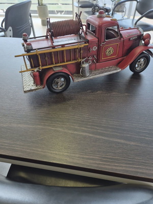 Handmade fire truck toy