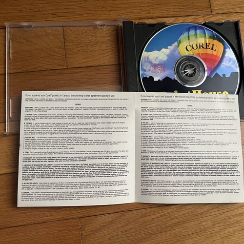 Corel Print House vintage graphic software 1995, complete in box