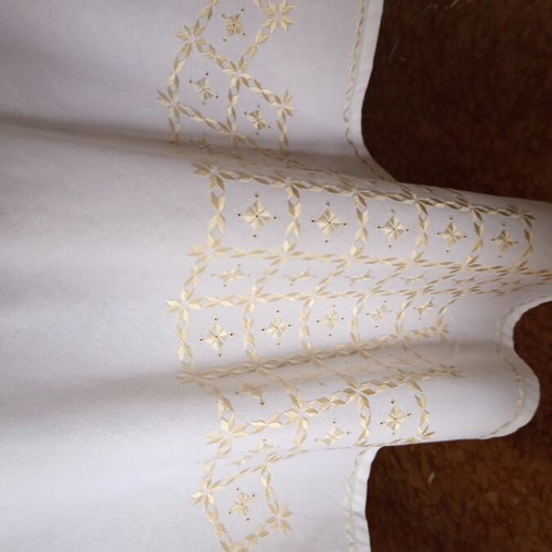 Tablecloth handmade with Lefkadian embroidery 1.80x1.80 new
