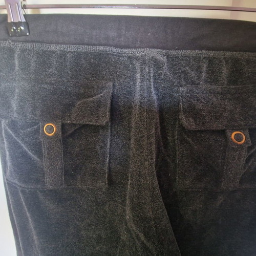 SugarFree velour grey anthracite tracksuit pants, size M