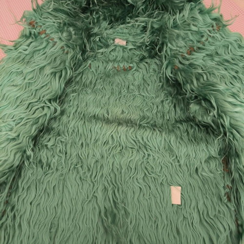 Mouton coat for 5-year-old girl like new, mint color, 110 cm