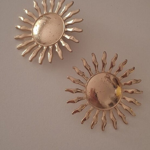 Sun earrings Parfois new, gold tone stainless steel