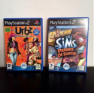 PS2 - Sims " The URBZ" + SIMS "Permis de sortir" - Γαλλική έκδοση - FRENCH
