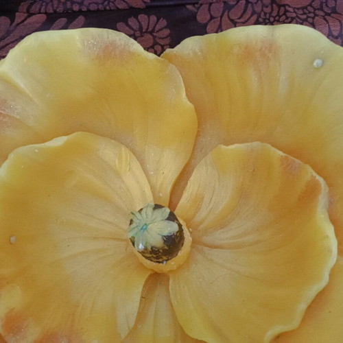 Large flower candle like new, decorative 28x12 cm