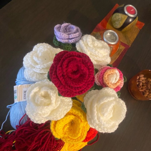 Crocheted flower bouquet new