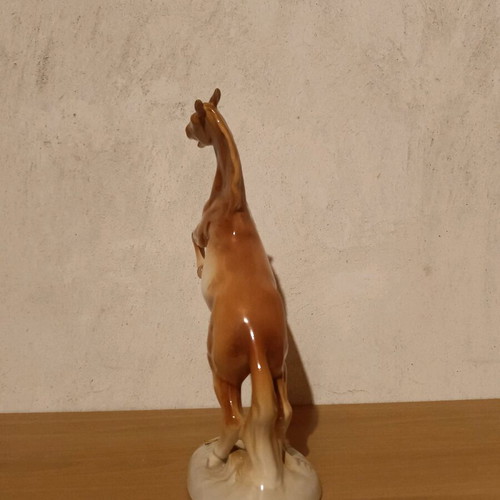 Royal dux Bohemia porcelain horse figure on 2 legs like new