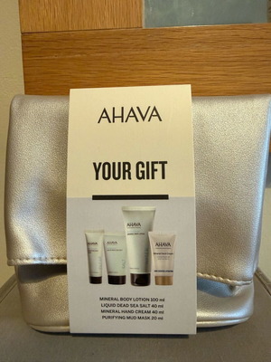 Ahava gift set καινούργιο με mineral body lotion, liquid dead sea salt, mineral hand cream, purifying mud mask