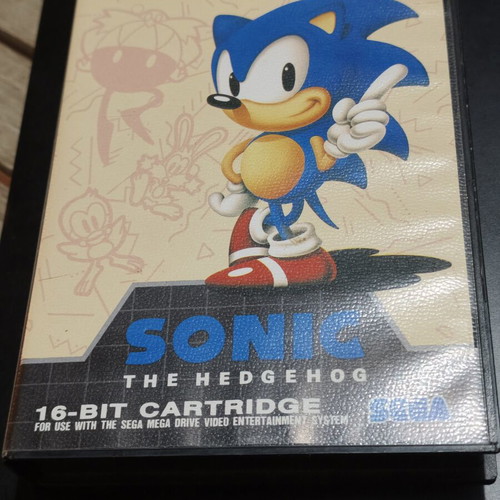 Sonic The Hedgehog Sega Mega Drive game used, original box and cartridge
