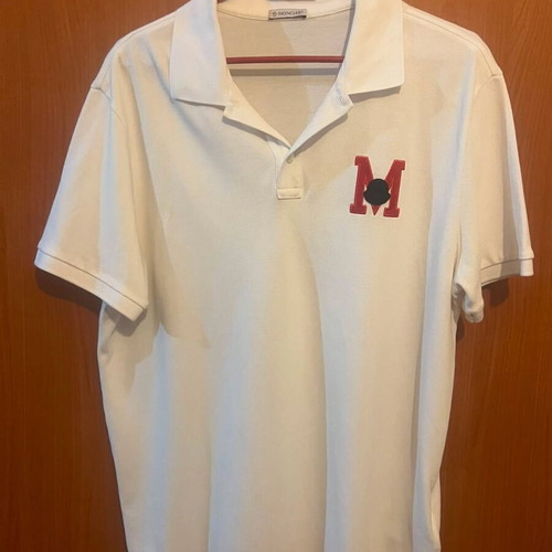 Moncler Polo Shirt XL like new, white