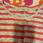 Bershka blouse used, size L, white and red
