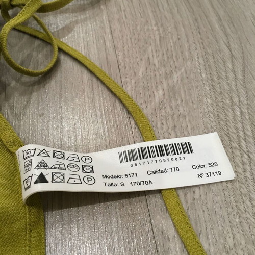 Massimo Dutti linen top size S like new, olive green and yellow