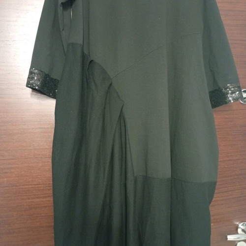 Pepper fashion φόρεμα σαν καινούργιο, μαύρο με λεπτομέρειες tweed και παγιέτα