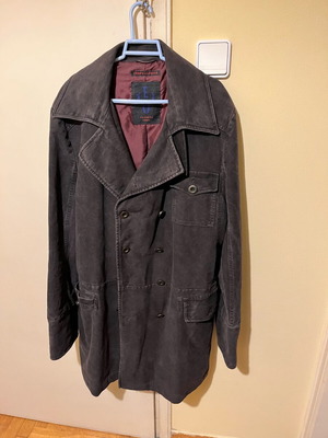 Men's brown khaki XXL lined coat new with BOXNOW