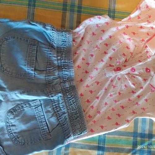 Girl set shorts and blouse 110 cm like new