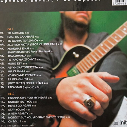 Christos Dantis To Domatio double CD like new, entechno