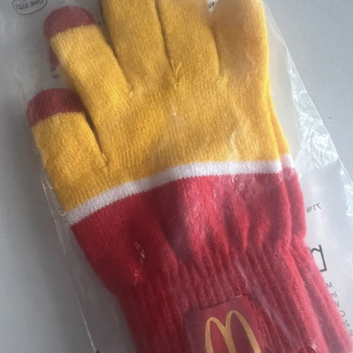 McDonald’s gloves new, red and yellow