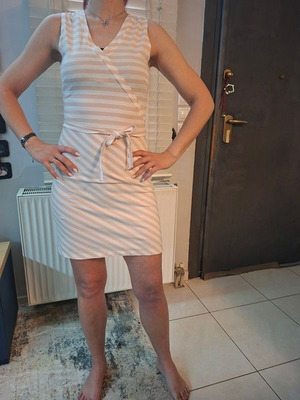 More & More summer dress XS like new beige and white