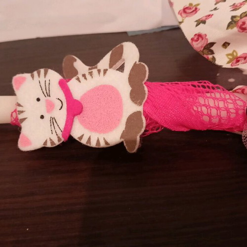 Handmade candle new with cats and ladybugs