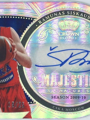 Ramunas Siskauskas 2024-25 Panini Crown Royale EuroLeague Majestic Auto card like new