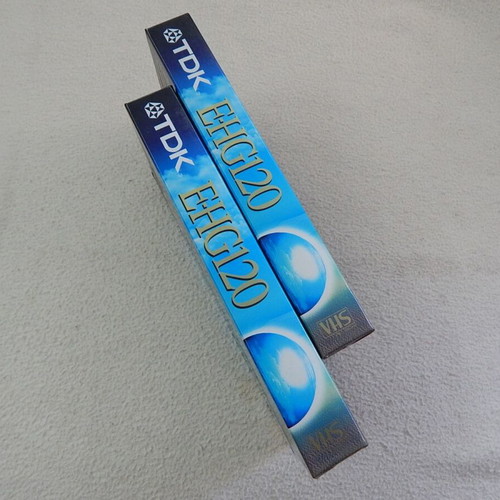 TDK EHG 120 VHS video cassettes new, pack of 2