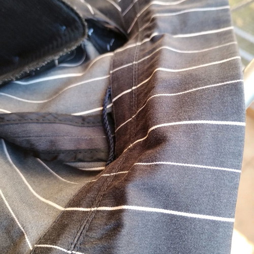 DinoModa striped cotton suit used, blue, size 42