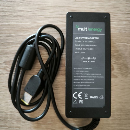MultiEnergy DILPC.LEN65 Laptop Power Adapter like new, compatible with Lenovo