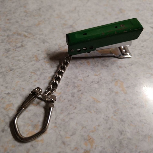 Vintage stapler keychain