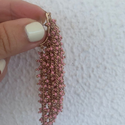 Vince Camuto pink and gold dangle earrings like new