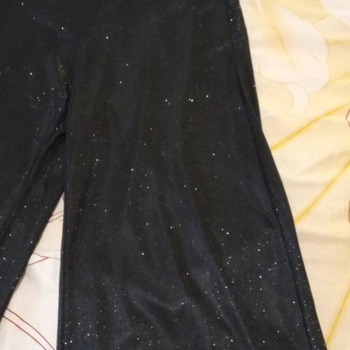 Shein high-waisted pants with rhinestones, black, size M
