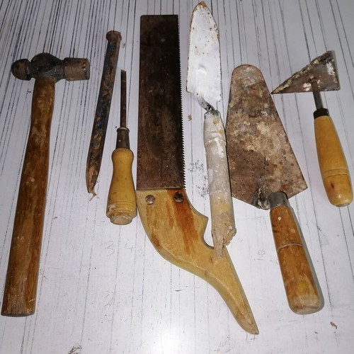 70-year-old tools used, set of 7 pieces